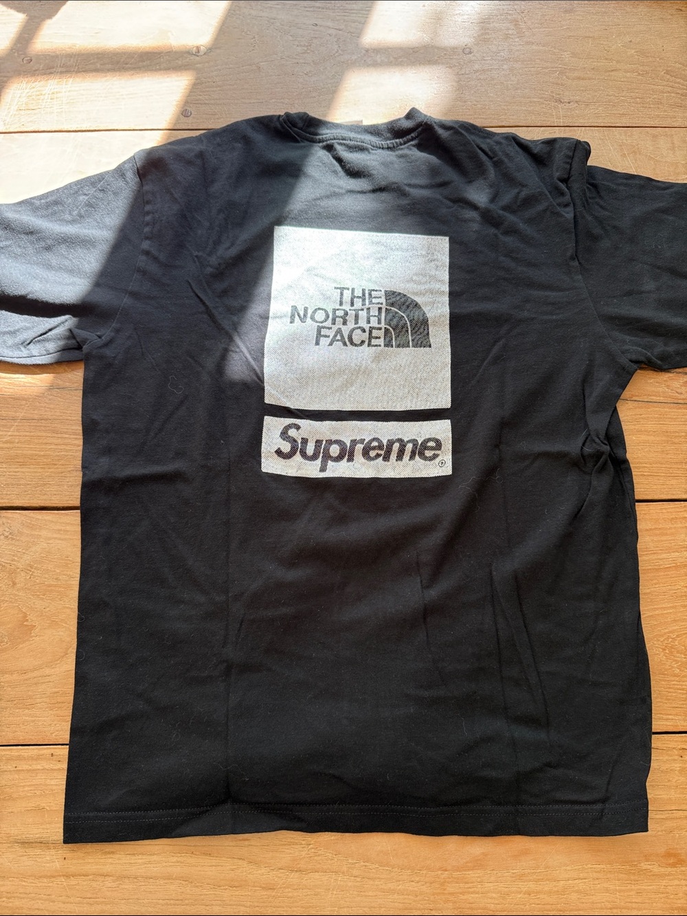 The North Face x Supreme Black Logo Crewneck Tee small